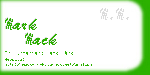 mark mack business card